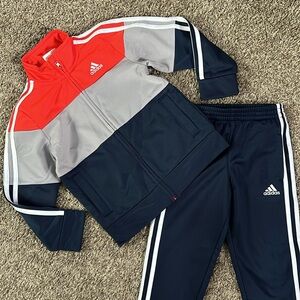 Adidas 2 piece track suit 4T